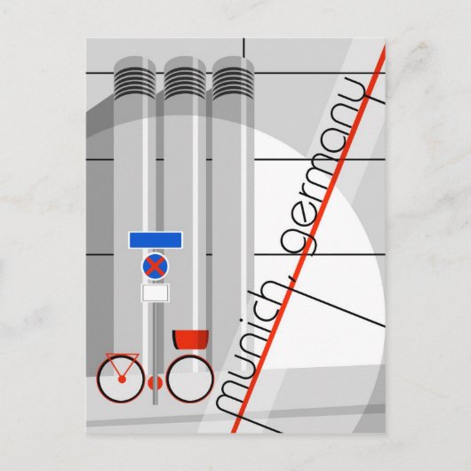 Bauhaus München Deutschland Travel Postcard Postkarte (Vorderseite)