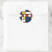 Bauhaus-Muster Runder Aufkleber (Tasche)