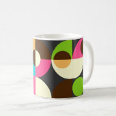 Bauhaus-Neonkachelmuster Kaffeetasse (VorderseiteRechts)