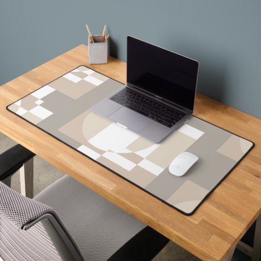 Bauhaus Neutral Geometric Circle Abstract Art Schreibtischunterlage (Büro 2)