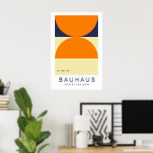 Bauhaus Orange Navy Halbkreis Fette Kunst Drucke (Heimbüro)