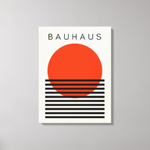 Bauhaus Orange Red Sun Leinwanddruck