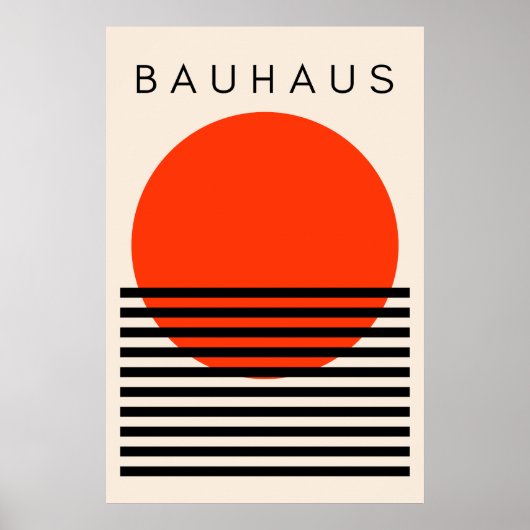 Bauhaus Orange Red Sun Poster (Vorne)