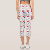 Bauhaus Pattern Capri Leggings (Rückseite)