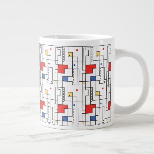 Bauhaus Pattern Jumbo-Tasse (Rechts)