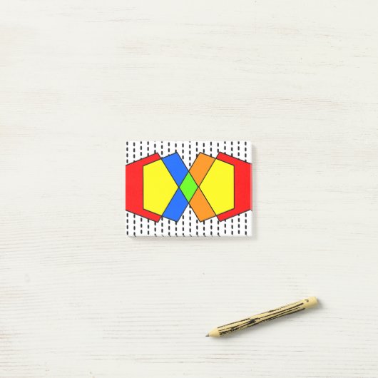 Bauhaus Pentagons Post-it Klebezettel (Auf Schreibtisch)
