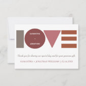 Bauhaus Personalisierte Hochzeit Dankeskarte (Vorderseite)