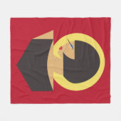 Bauhaus-Portrait Fleecedecke (Vorderseite (Horizontal))