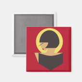 Bauhaus-Portrait Magnet (Vorderseite/Rückseite)