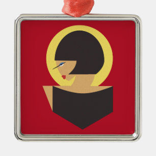 Bauhaus-Porträt Ornament Aus Metall