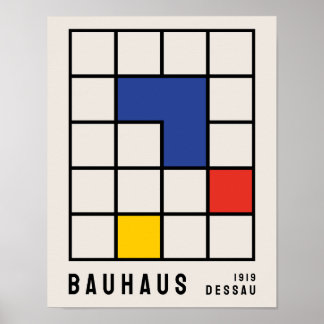 Bauhaus Poster, Ausstellung Bauhaus Print B17 Poster