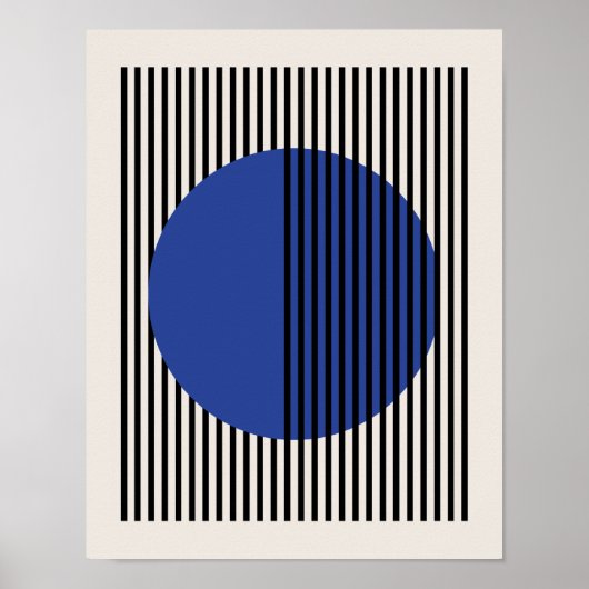 Bauhaus Poster, Blue Circle Lines Poster B7 (Vorne)