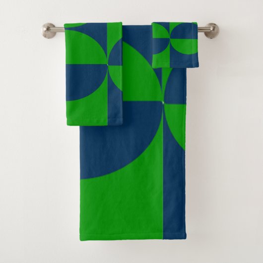 Bauhaus-Quadrate Badhandtuch Set (Insitu)