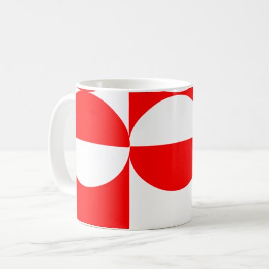 Bauhaus-Quadrate Kaffeetasse (Vorderseite Links)