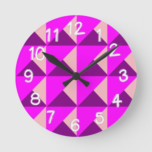 Bauhaus Quilt Runde Wanduhr (Vorderseite)