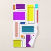 Bauhaus-Rechtecke Badhandtuch Set (Handtuch)
