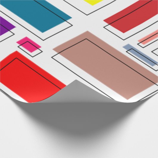 Bauhaus-Rechtecke Geschenkpapier (Ecke)