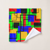 Bauhaus Rechtecke und Lines Badhandtuch Set (Waschlappen)