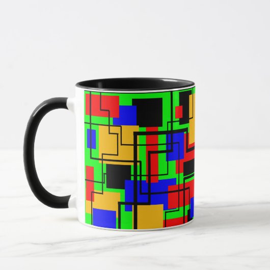 Bauhaus Rechtecke und Lines Tasse (Links)