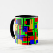 Bauhaus Rechtecke und Lines Tasse (Vorderseite Links)