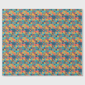 Bauhaus Retro: 70er Geometric Musical Geschenkpapier (Flach)