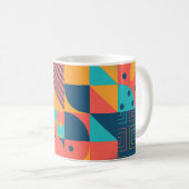 Bauhaus Retro: 70er Geometric Musical Kaffeetasse (VorderseiteRechts)