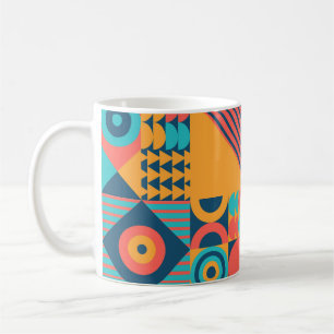 Bauhaus Retro: 70er Geometric Musical Kaffeetasse