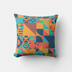 Bauhaus Retro: 70er Geometric Musical Kissen