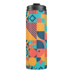 Bauhaus Retro: 70er Geometric Musical Thermosbecher