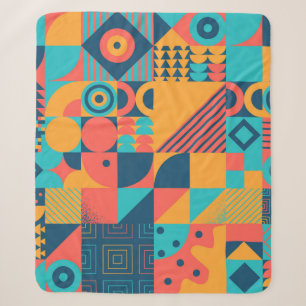 Bauhaus Retro: 70er Jahre Geometrische Musik Sherpadecke