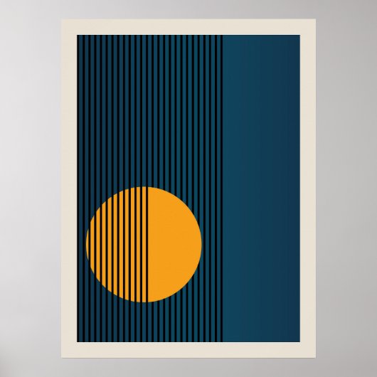 Bauhaus | Retro-Design | Blaues Poster (Vorne)