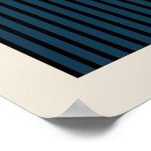 Bauhaus | Retro-Design | Blaues Poster (Ecke)