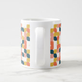 Bauhaus Retro Geometrie Muster Jumbo-Tasse (Rückseite)