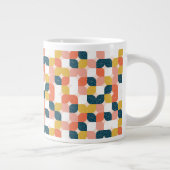 Bauhaus Retro Geometrie Muster Jumbo-Tasse (Rechts)