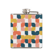 Bauhaus-Retro geometrisches Muster Flachmann (Rückseite)