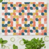 Bauhaus-Retro geometrisches Muster Geschirrtuch (Gefaltet)