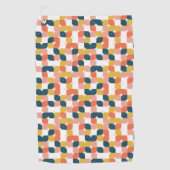 Bauhaus-Retro geometrisches Muster Golfhandtuch (Vorderseite)