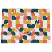 Bauhaus-Retro geometrisches Muster Große Geschenktüte (Vorderseite)
