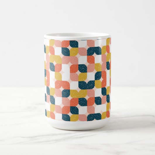 Bauhaus-Retro geometrisches Muster Kaffeetasse (Mittel)