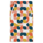 Bauhaus-Retro geometrisches Muster Kleine Geschenktüte (Rückseite)