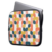 Bauhaus-Retro geometrisches Muster Laptopschutzhülle (Vorderseite Links)