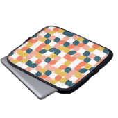 Bauhaus-Retro geometrisches Muster Laptopschutzhülle (Vorne Knopf)