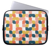 Bauhaus-Retro geometrisches Muster Laptopschutzhülle (Vorderseite)