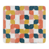 Bauhaus-Retro geometrisches Muster Schneidebrett (Vorderseite)