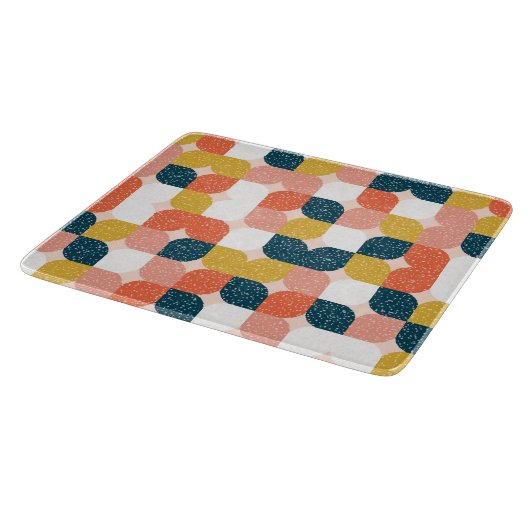 Bauhaus-Retro geometrisches Muster Schneidebrett (Ecke)