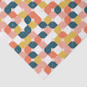 Bauhaus-Retro geometrisches Muster Seidenpapier (Ausschnitt)