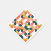 Bauhaus Retro geometrisches Muster Serviette (Ecke)