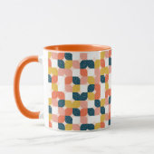 Bauhaus-Retro geometrisches Muster Tasse (Links)