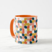 Bauhaus-Retro geometrisches Muster Tasse (Vorderseite Links)