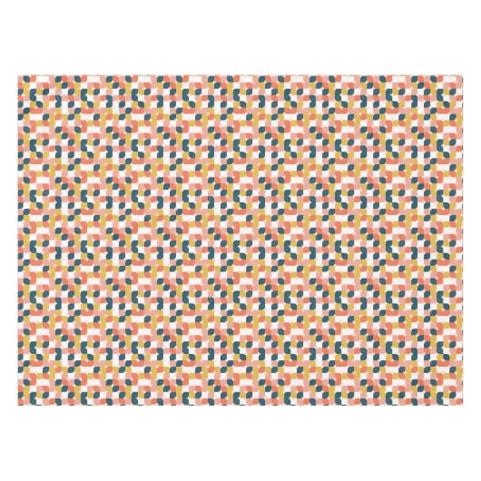 Bauhaus-Retro geometrisches Muster Tischdecke (Vorderseite (Horizontal))